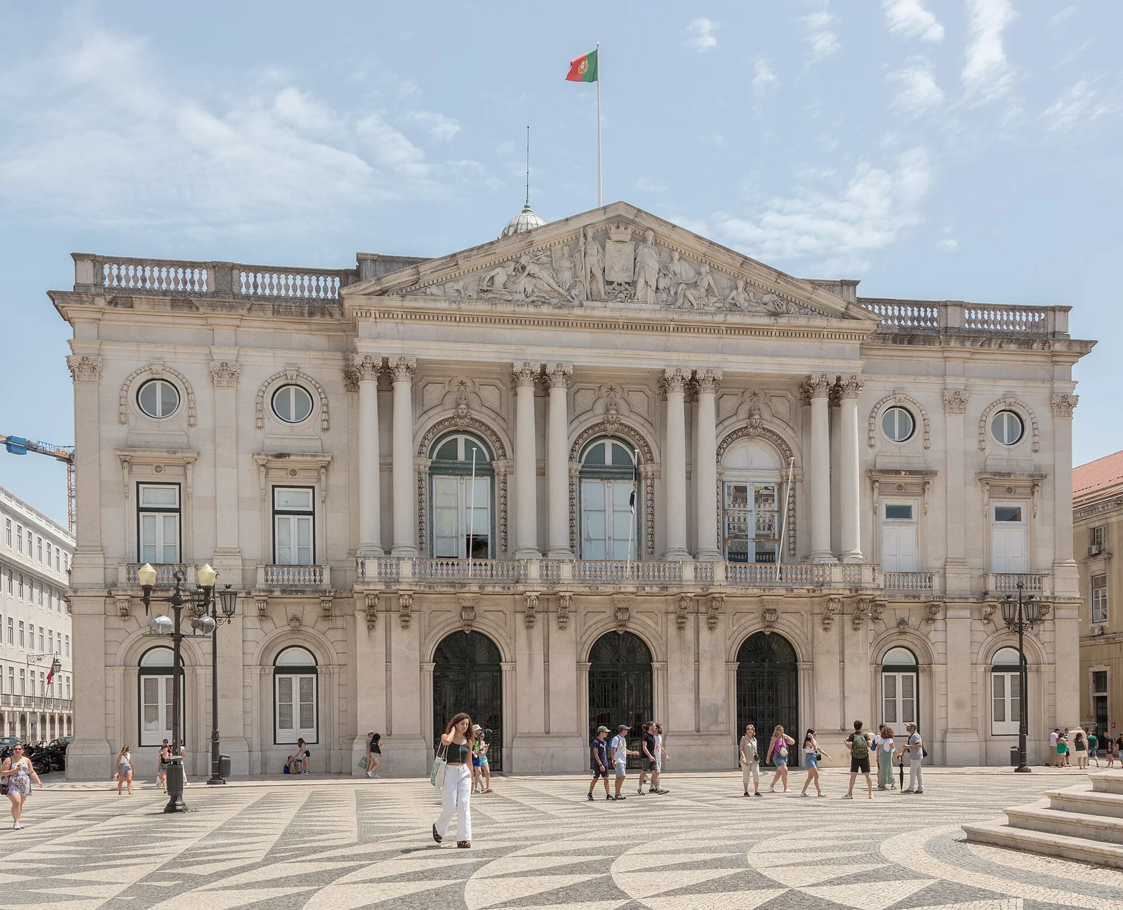 The façade of Lisbon City Hall facing Praça do Município
